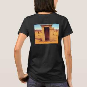 Desert Outhouse-kvinnor svart T-shirt back