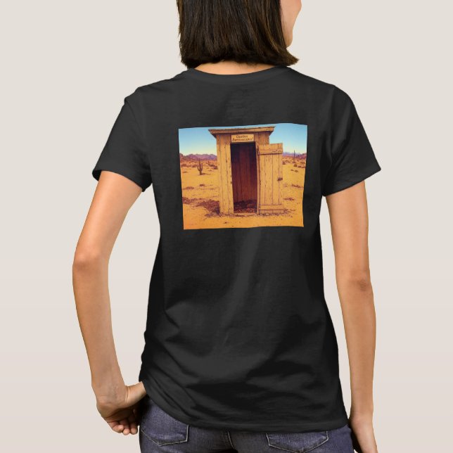 Desert Outhouse-kvinnor svart T-shirt back (Baksida)