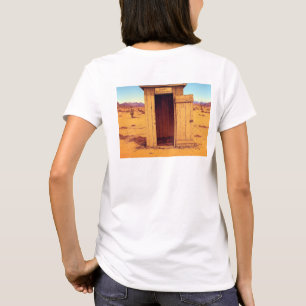 Desert Outhouse-kvinnor vit T-shirt tillbaka