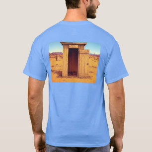 Desert Outhouse manar blå T-shirt back
