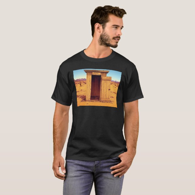 Desert Outhouse manar black T-shirt (Hel framsida)