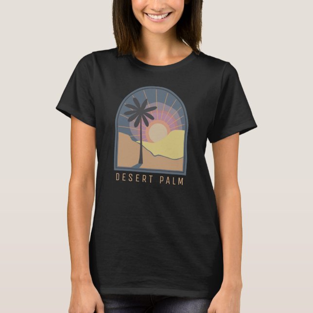 Desert Palm (Blue) T-Shirt (Framsida)