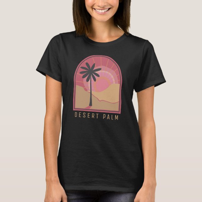 Desert Palm (Pink) T-Shirt (Framsida)