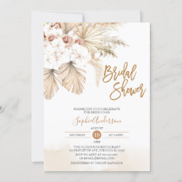 Desert Pampas Grass Boho Möhippa Inbjudningar