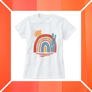 Desert Peach - abstrakt Southwest motif T Shirt