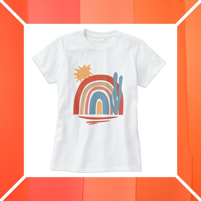 Desert Peach - abstrakt Southwest motif T Shirt (Skapare uppladdad)