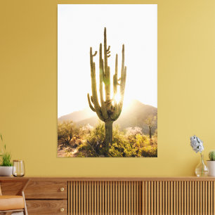 Desert Photography Decor with Cactus Canvastryck