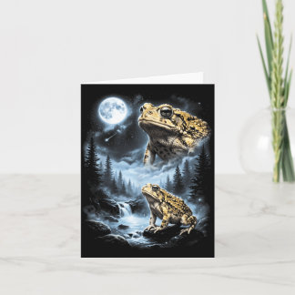 Desert Rain Frog Howling At Moon 90s Retro Kort