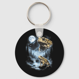 Desert Rain Frog Howling At Moon 90s Retro Nyckelring