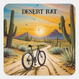 Desert Råtta, anpassadet Fyrkantigt Klistermärke