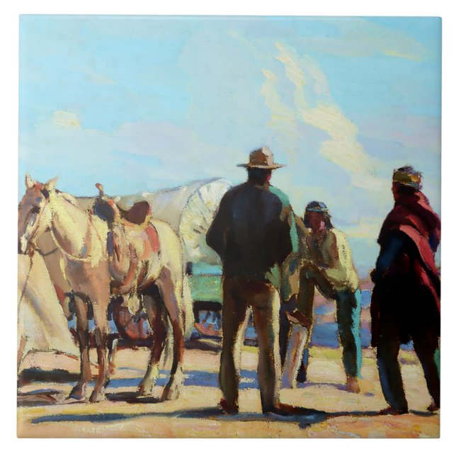 “Desert Rendezvous” av Carl Oscar Borg Kakelplatta (Framsidan)