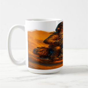 "Desert Ride Biker Mugg - Vintage Motorcyklar Art