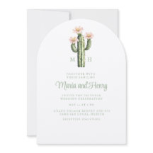 Desert Ro Cactus Monogram Bröllop