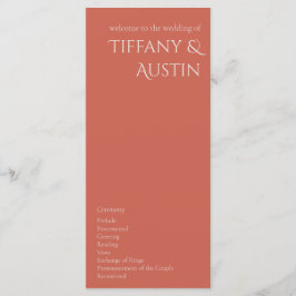 Desert Ro Modern Bröllopsprogram