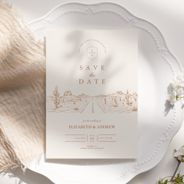 Desert Road Westernare Bröllop Spara Datumet (Skapare uppladdad)