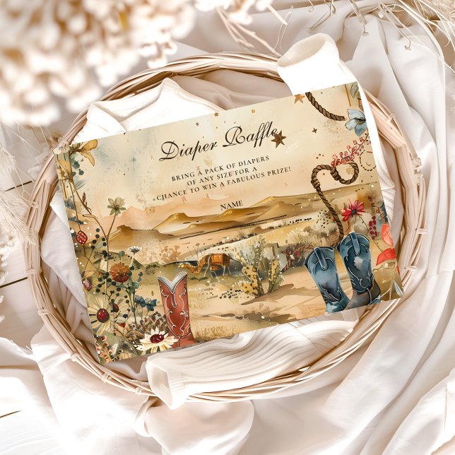 Desert Rodeo Western Diapper Raffle Tilläggskort (Skapare uppladdad)