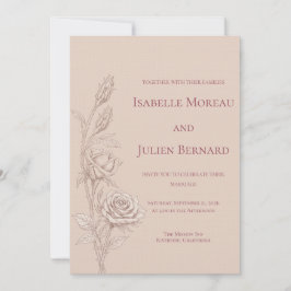 Desert Rose – Dune & Bloom Wedding Inbjudningar