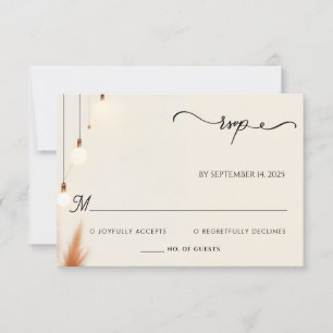 Desert Rustic Boho Autumn Ombre Brown Bröllop OSA Kort