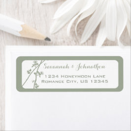 Desert Sage Wildblommor eller Any Färg Returadress Etikett