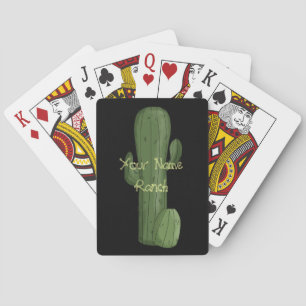 Desert Saguaro Cactus - ditt namn - Westernt Spelkort
