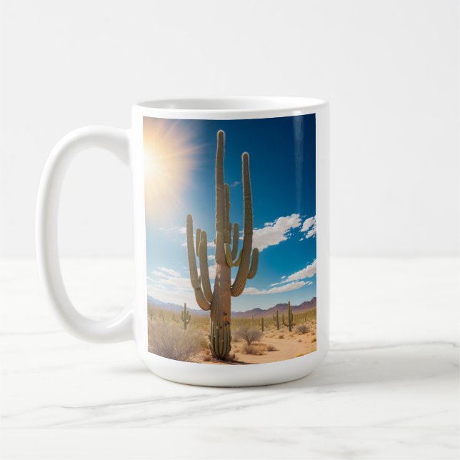 Desert Saguaro Cactus Kaffemugg (Vänster)