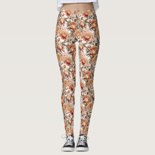 Desert Sand-Blommigt Leggings