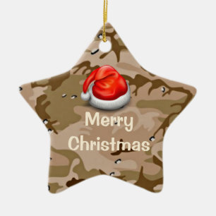 Desert Sand Camo Star God jul Ornament
