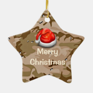 Desert Sand Camo Star God jul Ornament