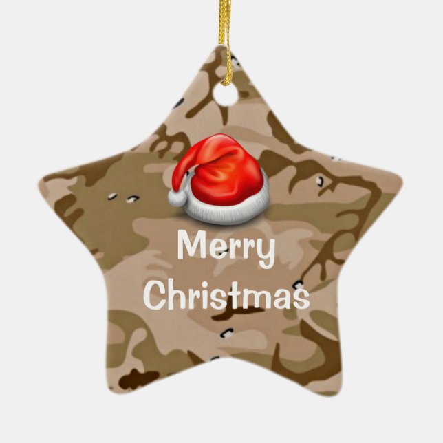Desert Sand Camo T-Shirt God jul Ornament (Baksidan)