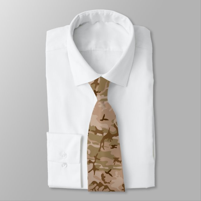 Desert Sand Camouflage Neck Tie Slips (Bunden)