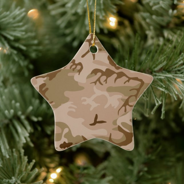 Desert Sand Camouflage Star Ornament (Träd)