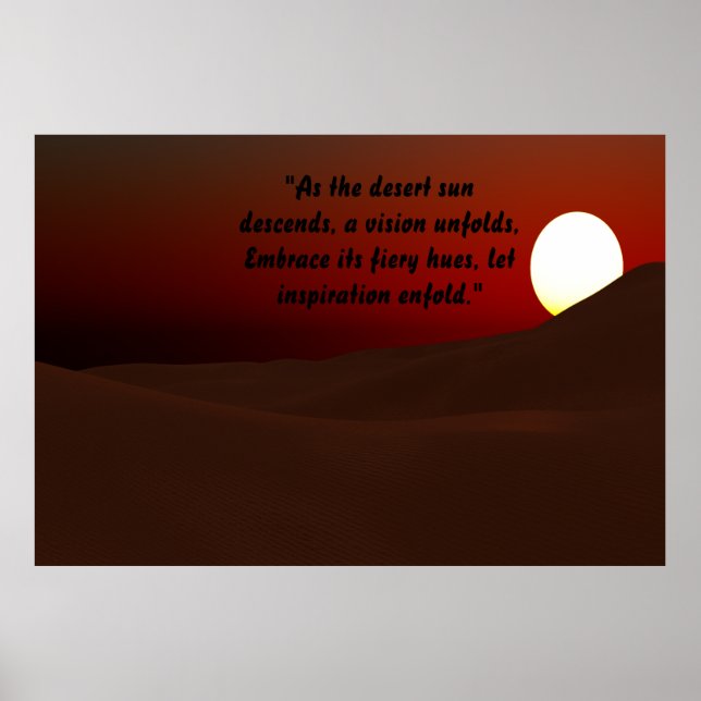 Desert Sand Sol motiverade Poster (Framsidan)