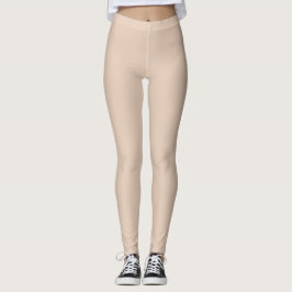 Desert Sand Solid Plain Färg Leggings