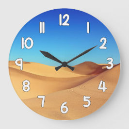 Desert Sand Wall Clock – Blue Sky Nature Landscape Stor Klocka