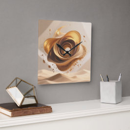 Desert Sands Wall Clock Fyrkantig Klocka