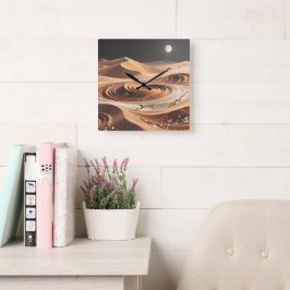 Desert Sands Wall Clock Fyrkantig Klocka