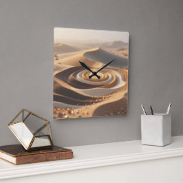 Desert Sands Wall Clock Fyrkantig Klocka
