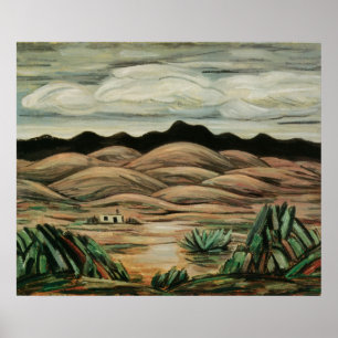 Desert Scene av Marsden Hartley, Vintage Fine Art Poster