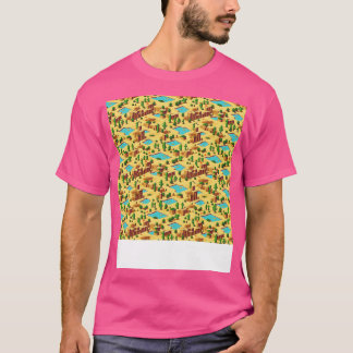 Desert Seamless Mönster Sand Dune Sahara Quicksand T Shirt