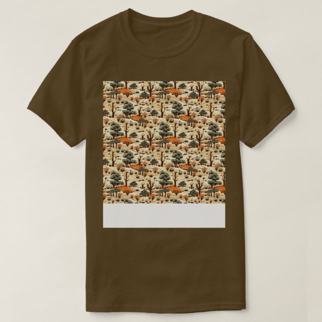 Desert Seamless Mönster Sand Dune Sahara Quicksand T Shirt (Design framsida)