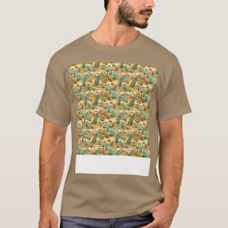 Desert Seamless Mönster Sand Dune Sahara Quicksand T Shirt