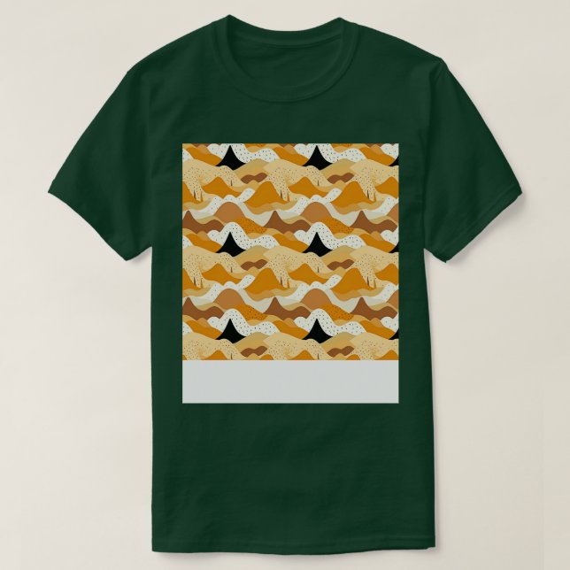 Desert Seamless Mönster Sand Dune Sahara Quicksand T Shirt (Design framsida)