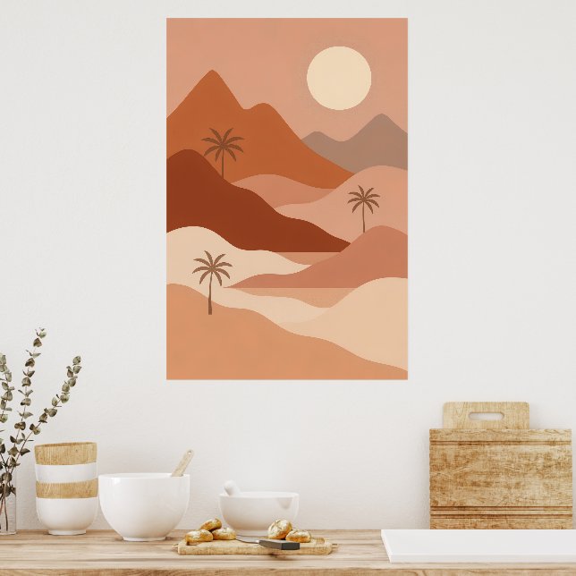 Desert Serenity | Boho Style Wall Art Poster (Kök)
