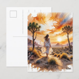Desert Serenity: Mystical Journey genom Sand Inbjudan Vykort