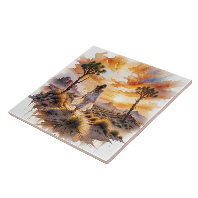 Desert Serenity: Mystical Journey genom Sand Kakelplatta (Sidan)