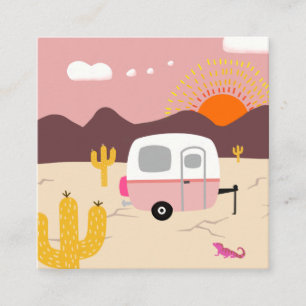 Desert-släpfordon Fyrkantigt Visitkort
