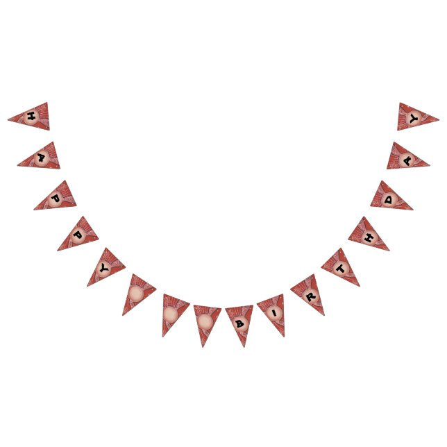 Desert Sol Aboriginal Art Bunting Vimplar (Alla)