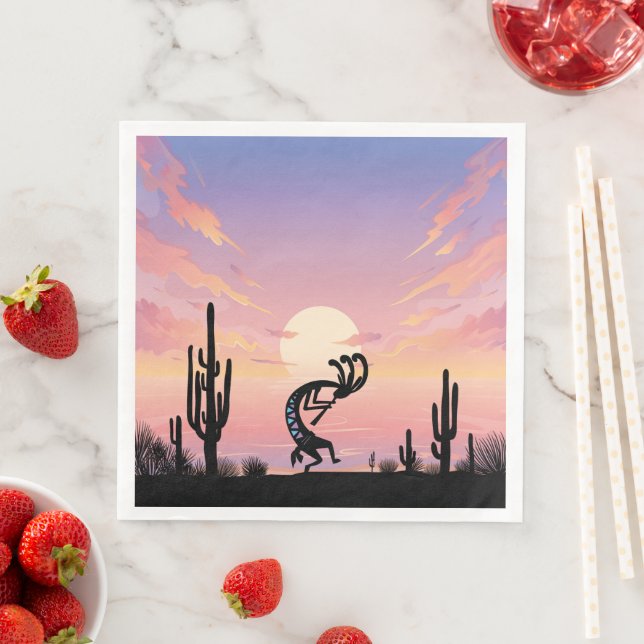 Desert Southwest Kokopelli Pappersservett (Insitu)
