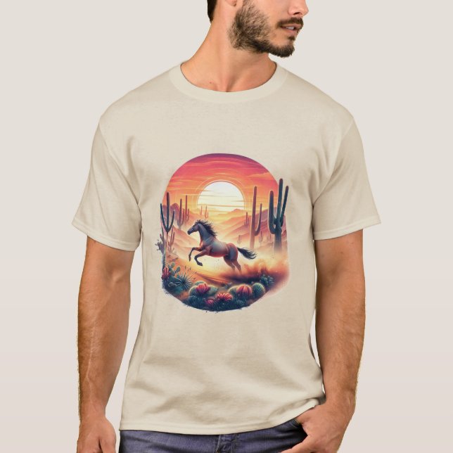 Desert Spirit, Majestic Horse T Shirt (Framsida)