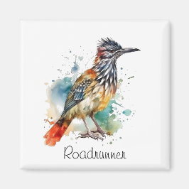 Desert Spirit, Roadrunner i Watercolor, anpassning Magnet